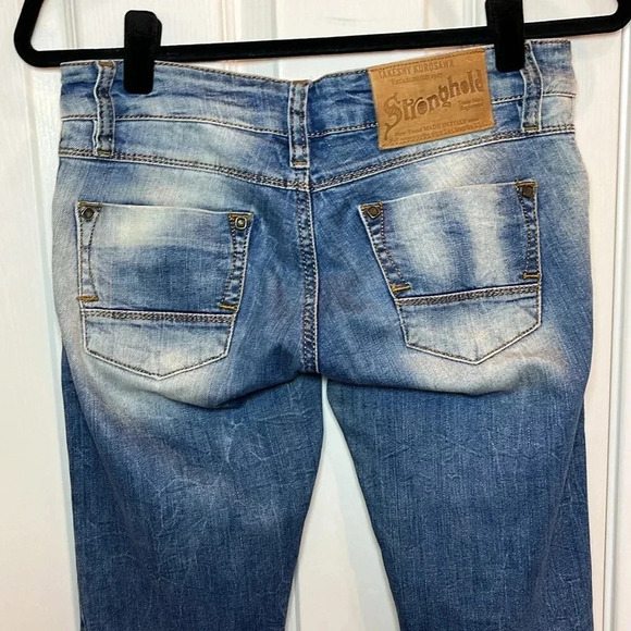 Takeshy Kurosawa Distressed Sandblasted Jeans Made in Italy 100% Cotton 29 29x33 - Picture 4 of 13